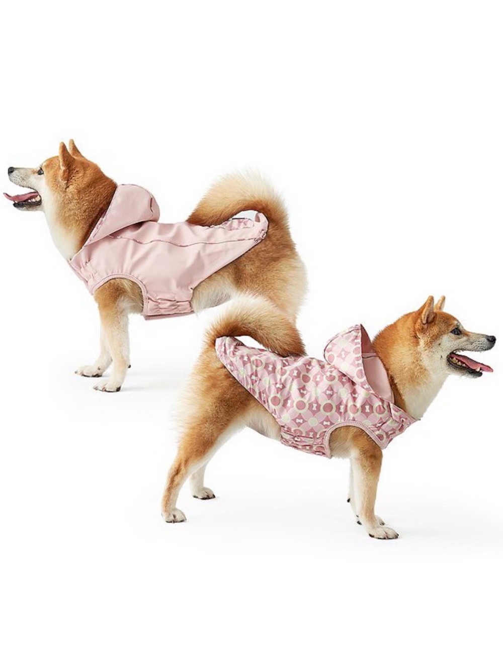 Koolaburra by UGG Aiden ReversiblePink Hooded Dog Raincoat, size XL, NWT